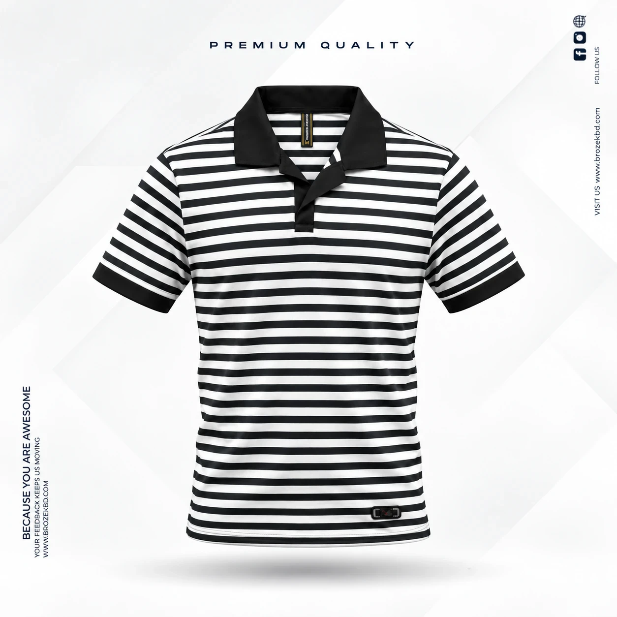 Striped Polo T-Shirt
