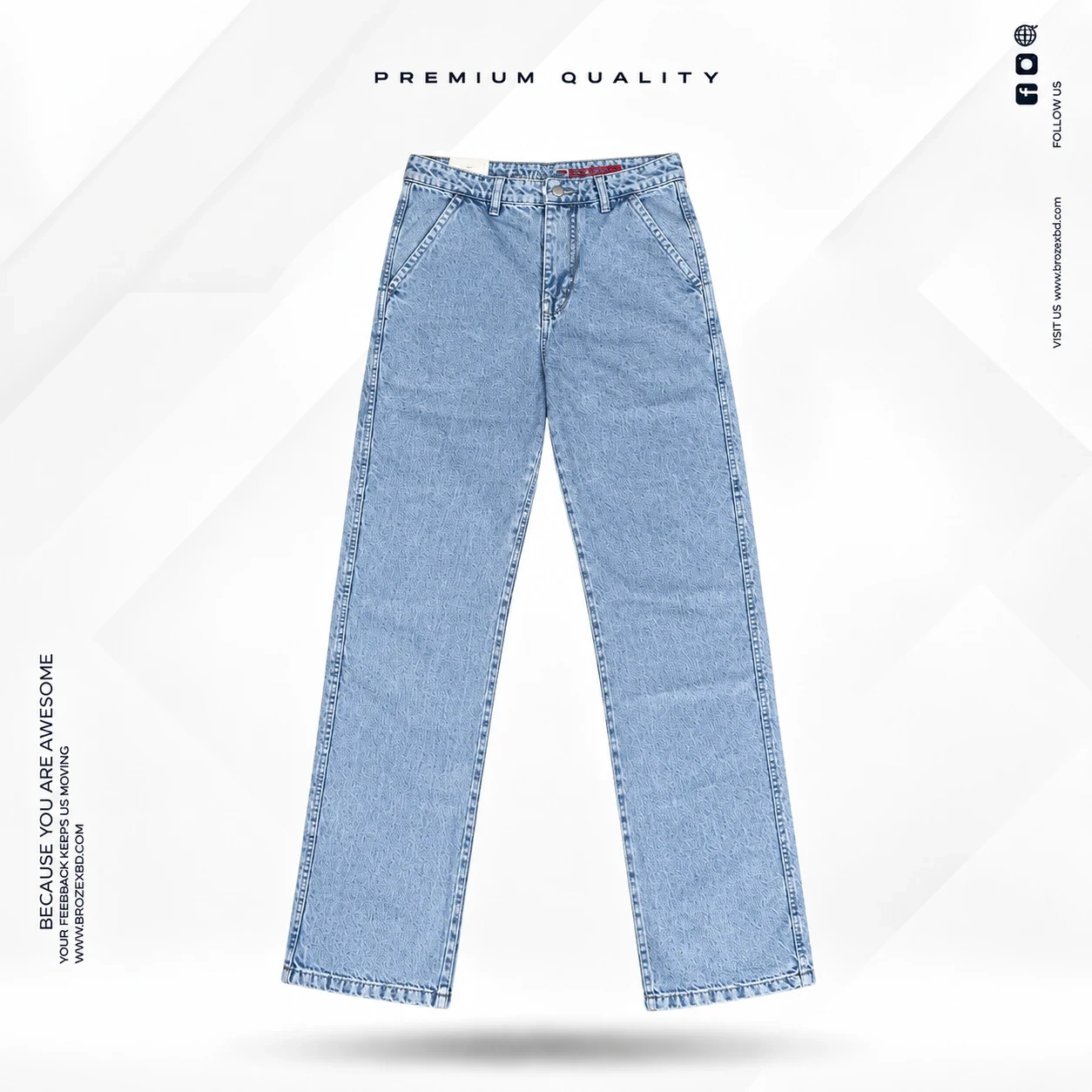 Light Blue Baggy Fit Jeans
